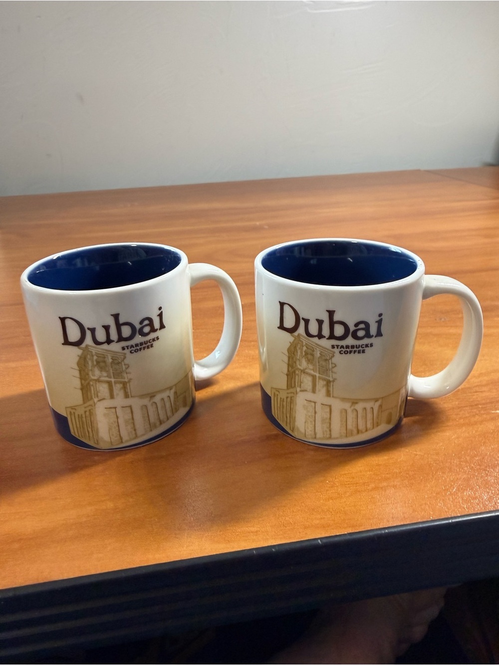 Set of 2 Starbucks Collector Series Miniโ 3Oz Demi Mug Dubai World Traveller